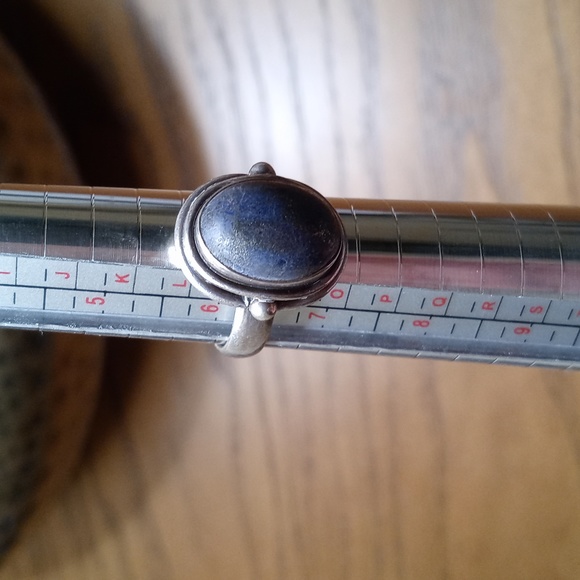 Vintage 925 Sterling Silver Ring W Blue Lapis Lazuli Gemstone 6 - Picture 8 of 16